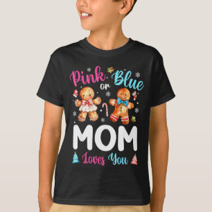 Nk Oder Blau Mama Liebt Dich Geschlecht Enthüllung T-Shirt