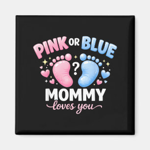 nk oder Blau Mama liebt dich Süße Babyshower Magnet