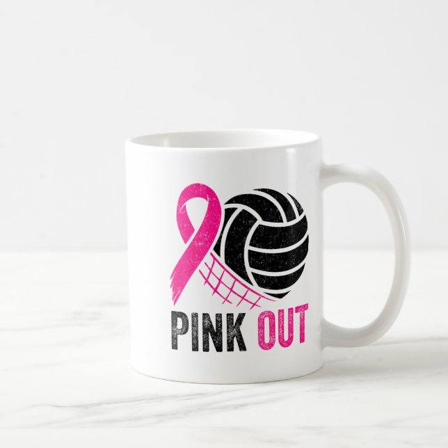 Nk Out Volleyball Breast Cancer Awareness Nk Ribbo Kaffeetasse (Rechts)