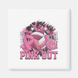 Nk out Volleyball Ribbon Brustkrebs Bewusstsein Magnet