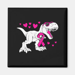 nk Ribbon T-Rex Kinder Brustkrebsbewusstsein Junge Magnet