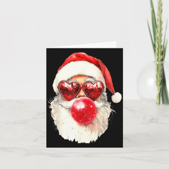 Nk Santa Christmas Bubble Gum Nk Sungles  Karte (Vorderseite)