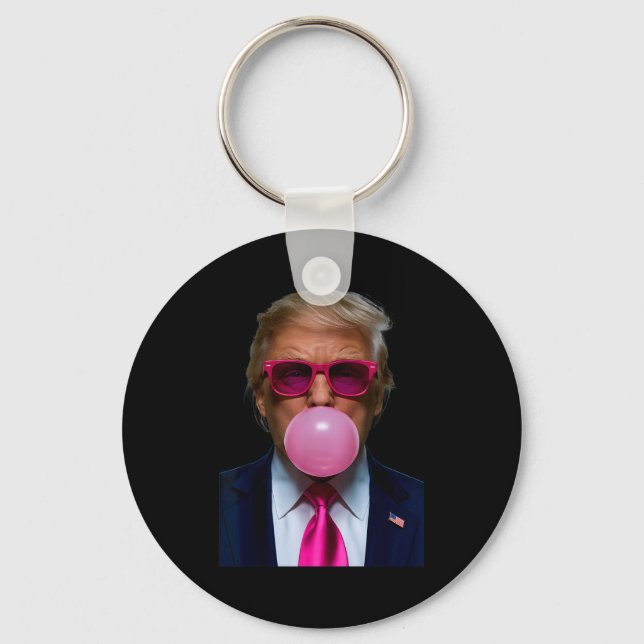 Nk Sungles Funny Donald Trump Nk Bubble Gum 2024  Schlüsselanhänger (Vorderseite)