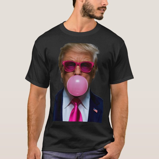 Nk Sungles Funny Donald Trump Nk Bubble Gum 2024  T-Shirt (Vorderseite)