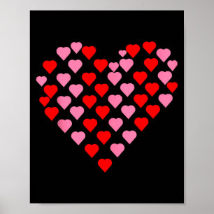 Nk und rote Herzen Liebhaber Lustiger Valentinstag Poster