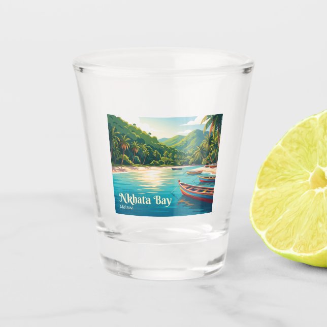 Nkhata Bay Malawi Schnapsglas (Vorderseite)