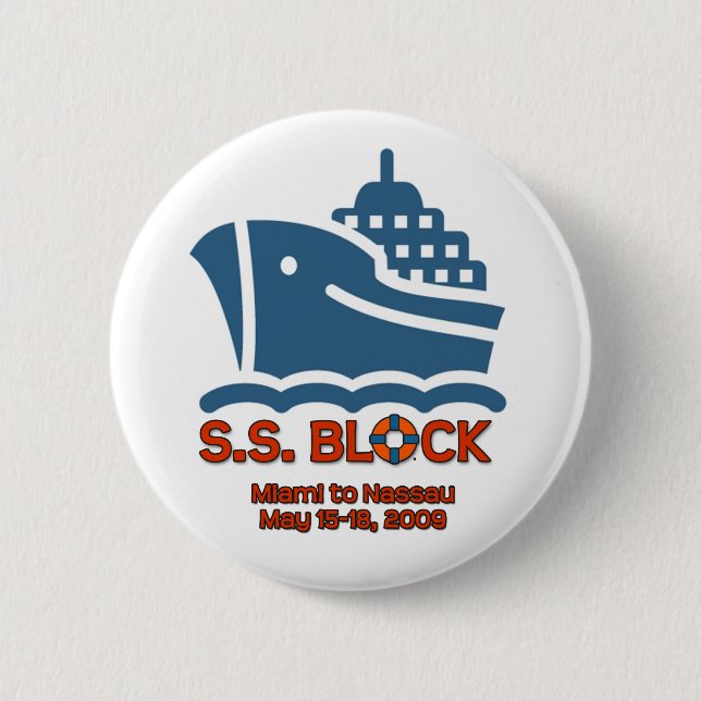 NKOTB Kreuzfahrtknopf Button (Vorderseite)