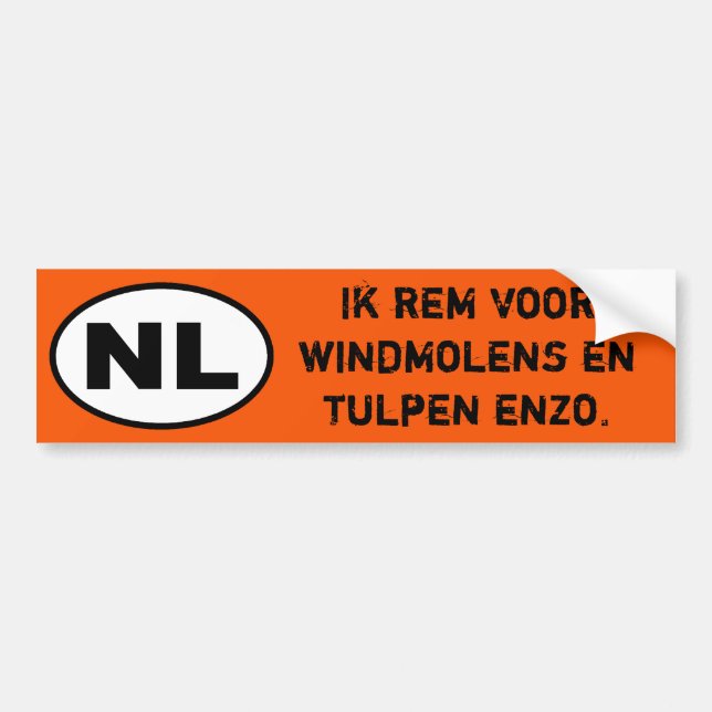 NL-Aufkleber - I Break für Windmühlen (niederländi Autoaufkleber (Vorne)
