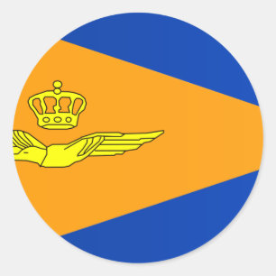 NL VLAG Luchtmacht, die Niederlande Runder Aufkleber