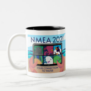 NMEA 2021-Logo - Vollständig Zweifarbige Tasse