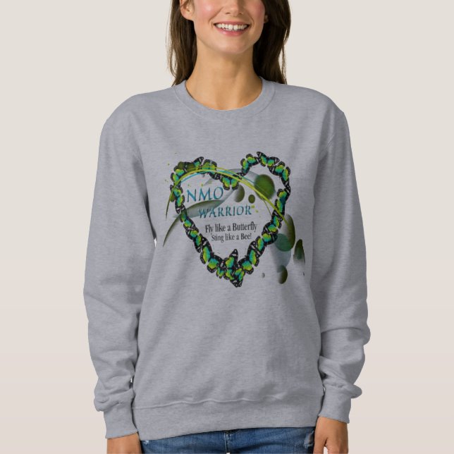 NMO Kriegers-Schmetterlings-Herz-Bewusstsein Sweatshirt (Vorderseite)