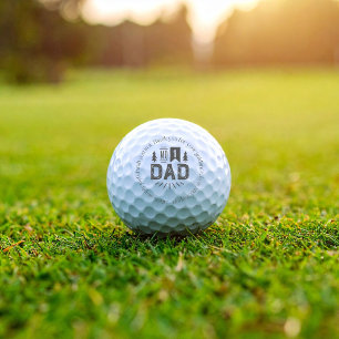 No. 1 Dad Vintage Circle Personalisiert Benutzer Golfball
