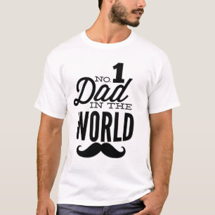No. 1 papa dans le T-shirt de moustache du monde