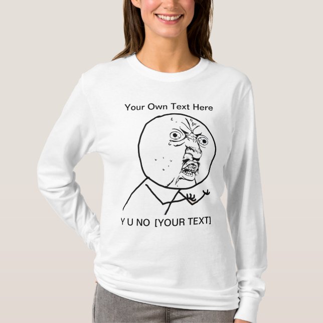 NO- 2 y-U versah Damen-langer Hülsen-T - Shirt mit (Vorderseite)