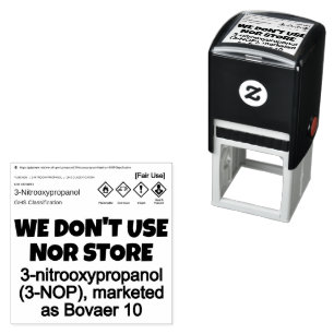 NO 3-NOP von RoseWrites Self Inking Kautschuber Br Permastempel
