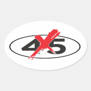 NO-45: Anti-Trumpf Autoaufkleber-/Ameisen-Künste Ovaler Aufkleber
