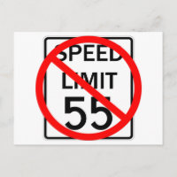 No 55 mph Speed Limit Sign