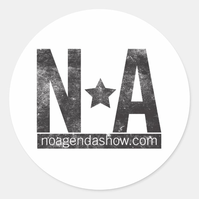 No-Agenda-Stars Kleine Aufkleber (Vorderseite)