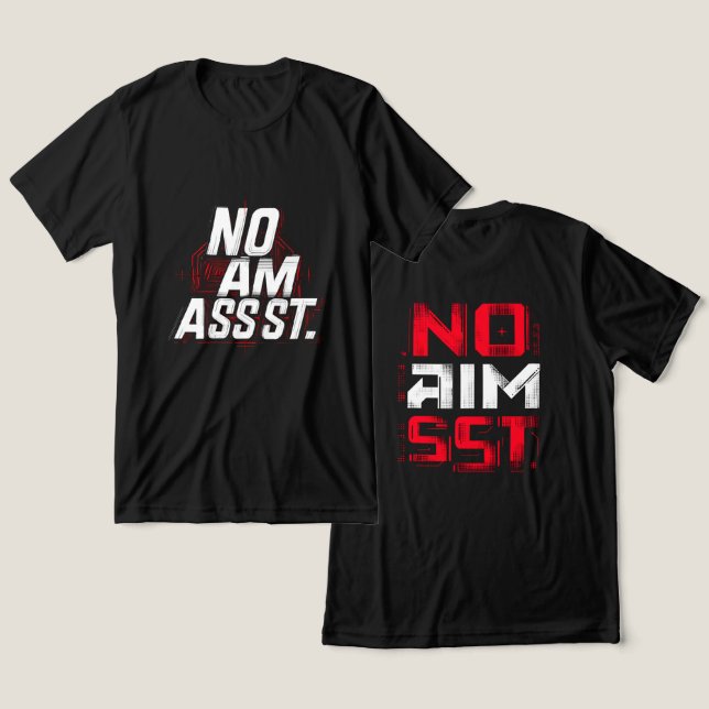 🔥 No Aim Assist – Competitive Gamer Typography Tri-Blend Shirt (Design vorne & hinten)