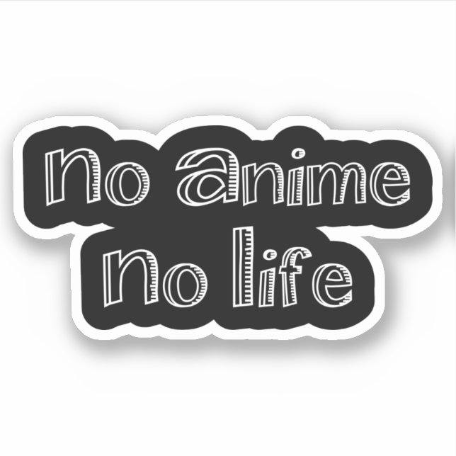 no anime no life sticker (Devant)
