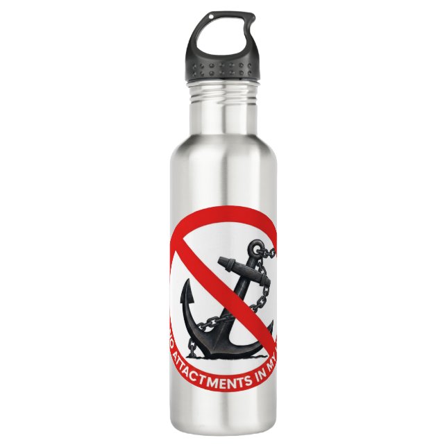 No attachments in my life edelstahlflasche (Vorderseite)