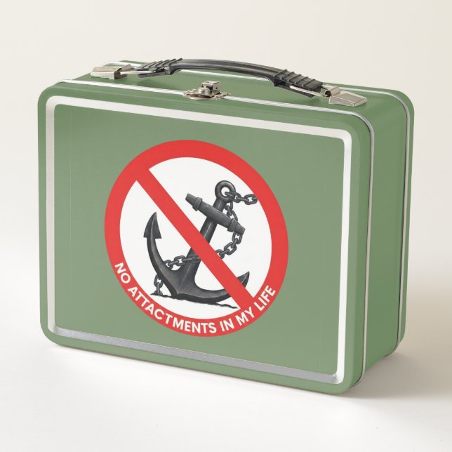 No attachments in my life metall brotdose (Vorderseite)