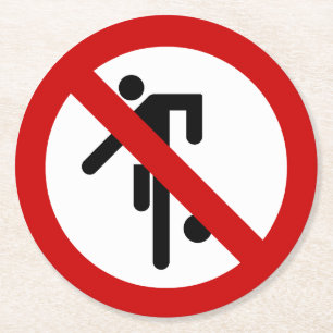 NO Ball Games ⚠ Thai Park ⚠ Runder Pappuntersetzer