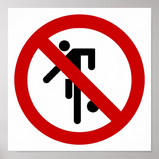 NO Ball Games ⚠ Thai Park Sign ⚠ Poster (Vorne)