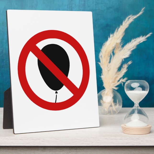 NO Balloon ⚠ Thai Sign ⚠ Fotoplatte (Seite)