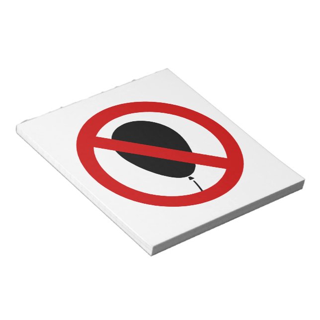 NO Balloon ⚠ thailändisches ⚠ Notizblock (angewinkelt)
