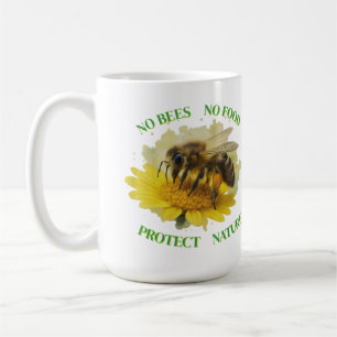 No Bees No Food – Protect Nature Tasse