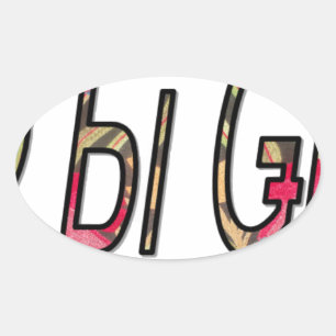 no bigiji.png ovaler aufkleber