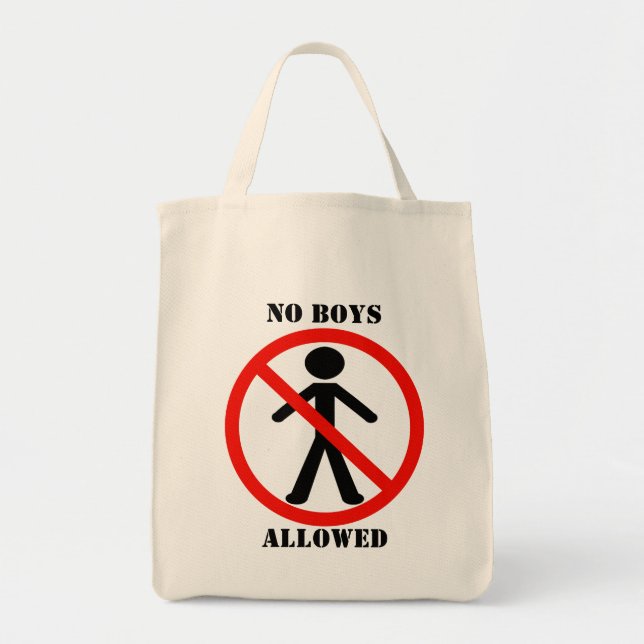 No Boys Allowed Tragetasche (Vorne)