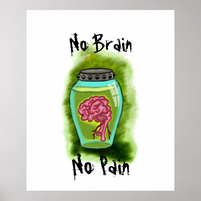 No Brain No Pain Poster (Devant)