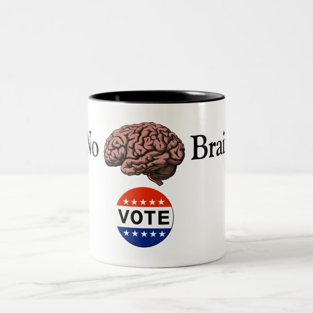 No Brainer Vote Café Mug (Centre)