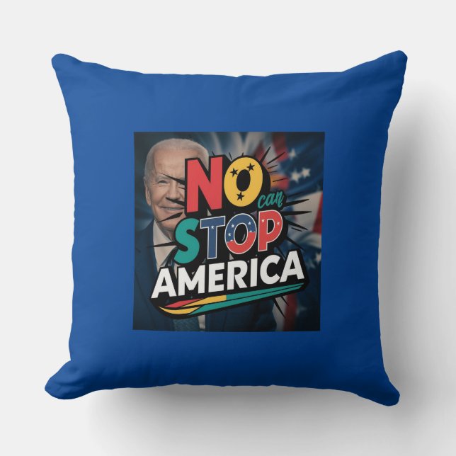 No Can stop America Pillow - Patriotic Zuhause Déc Kissen (Vorderseite)