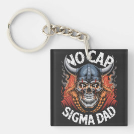 No Cap Sigma Dad Viking-Schädel-T-Shirt für Väter Schlüsselanhänger