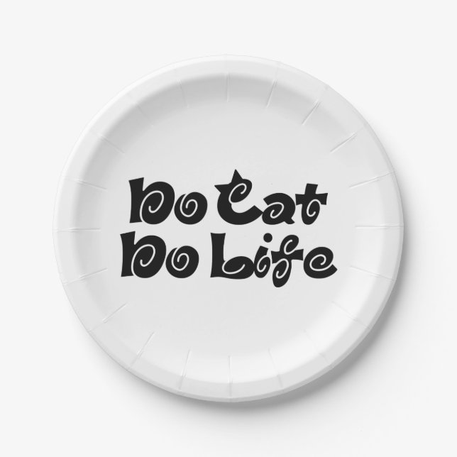 No Cat No Life Pappteller (Vorderseite)