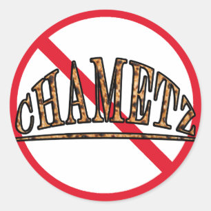 No Chametz Runder Aufkleber