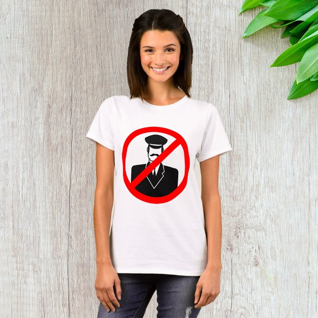 No Chauffeur Allowed Symbol Funny Warning T-Shirt (Von Creator hochgeladen)