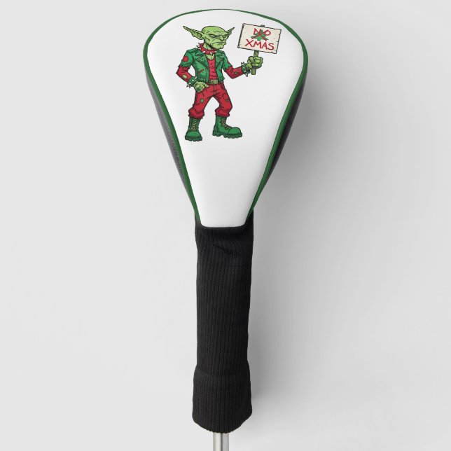No Christmas – Rebel Alien Style Golf Headcover (Vorderseite)