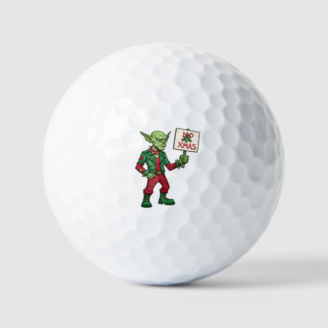 No Christmas – Rebel Alien Style Golfball (Vorderseite)