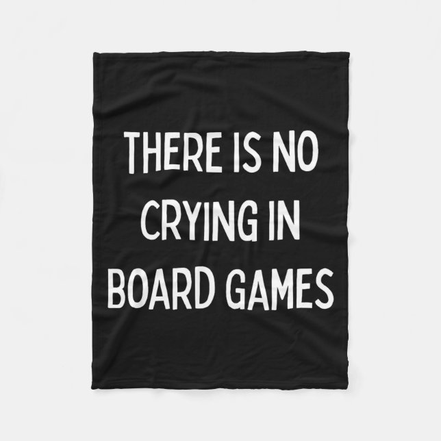 No Crying In Board Games Trivia Game Night Funny Q Fleecedecke (Vorderseite)