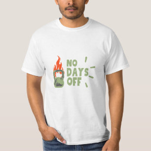 „No Days Off“-Fitness-T-Shirt, Kettlebell T-Shirt