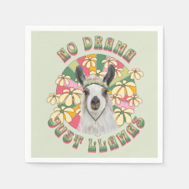 No Drama Just Llamas - Niedlich Boho Llama Serviette