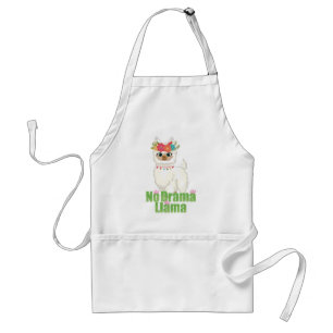 No Drama Lama Florales Küchengeschenk Schürze