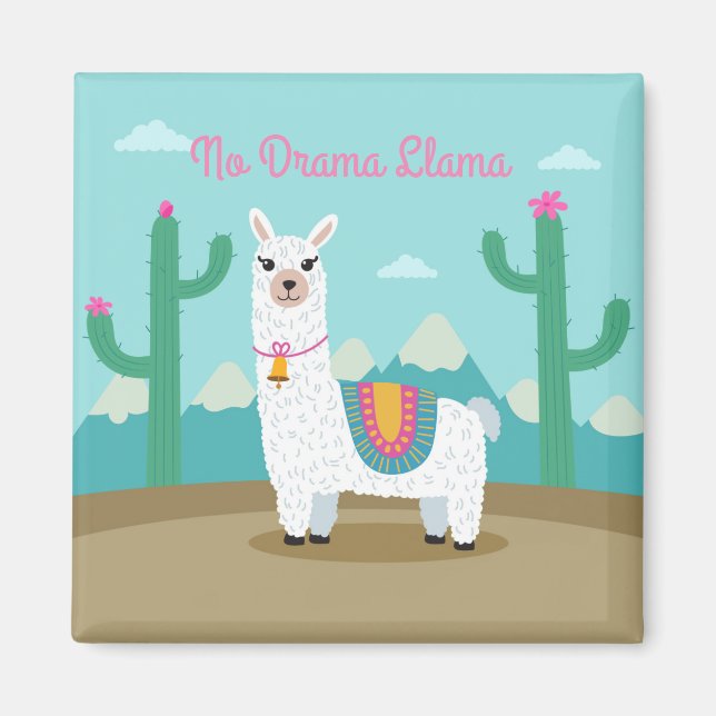 No Drama Llama Magnet (Vorne)