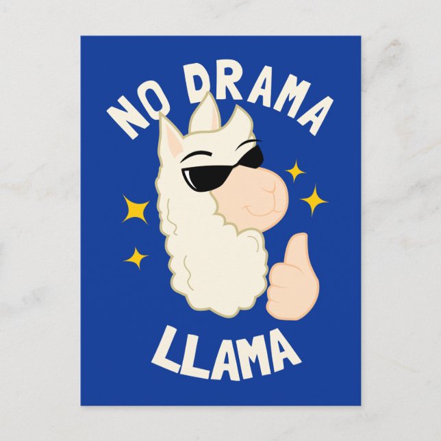 No Drama Llama Postkarte (Vorderseite)