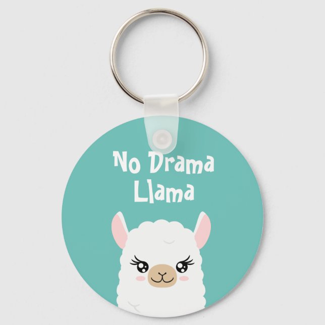 No Drama Llama Schlüsselanhänger (Vorderseite)