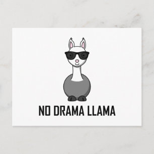No Drama Llama Sonnenbrille Postkarte